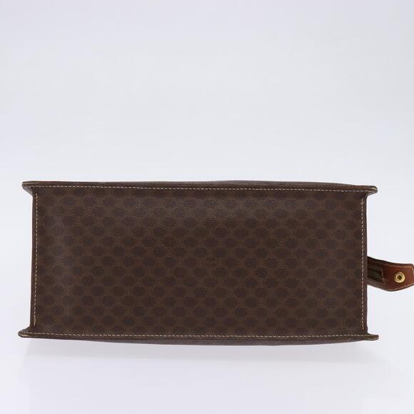 CELINE Macadam Canvas Hand Bag Pvc Leather Brown Gold - Picture 9 of 12